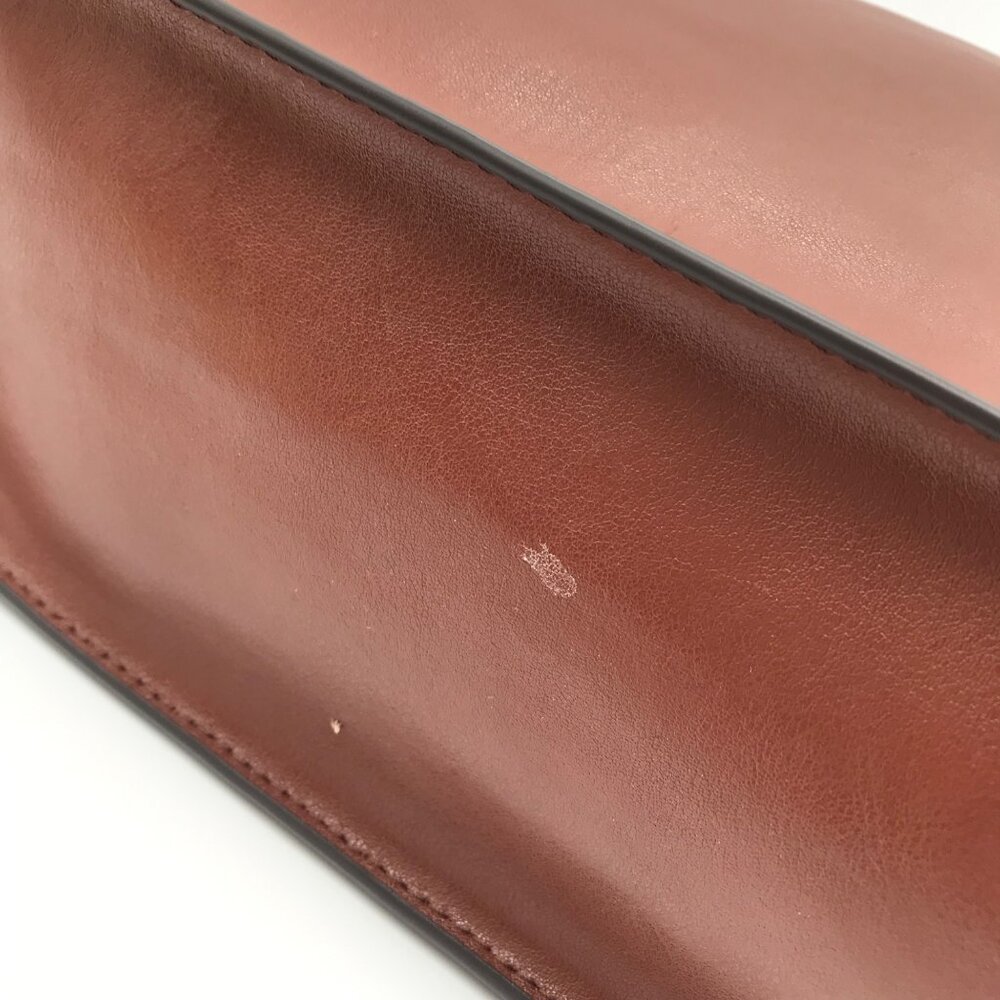 Banana Republic Real Leather Brown Portfolio Large Tote Purse - Picture 12 of 12
